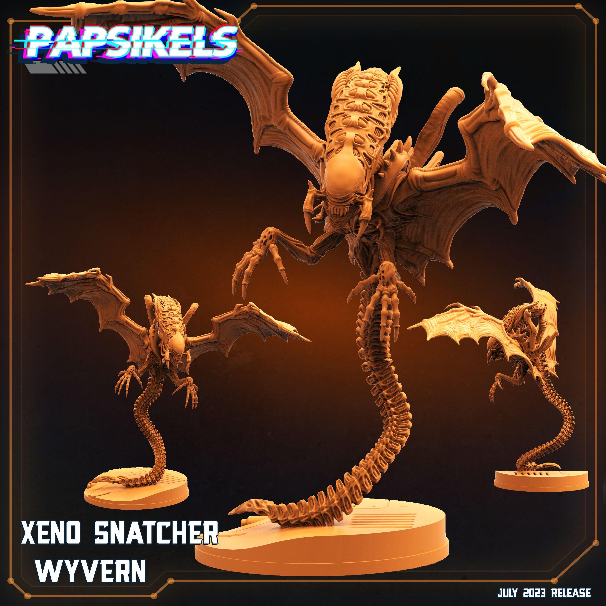 3D Printed Papsikels July 2023 - Xeno Wars Xeno Snatcher Wyvern 28mm 32mm
