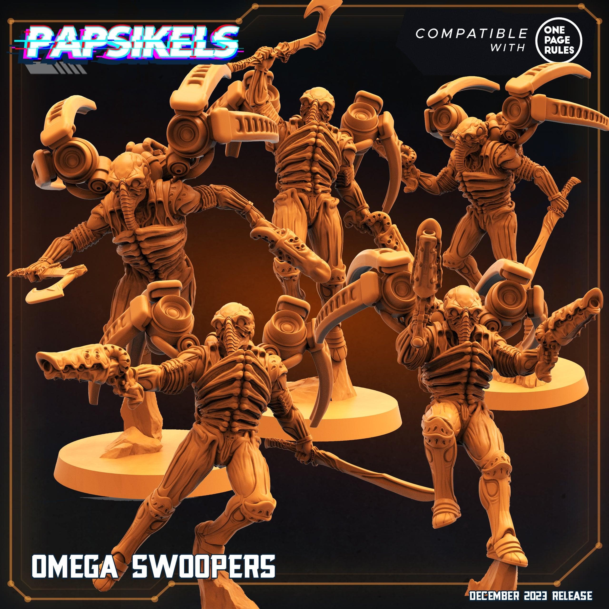 3D Printed Papsikels Omega Swoopers 28mm 32mm