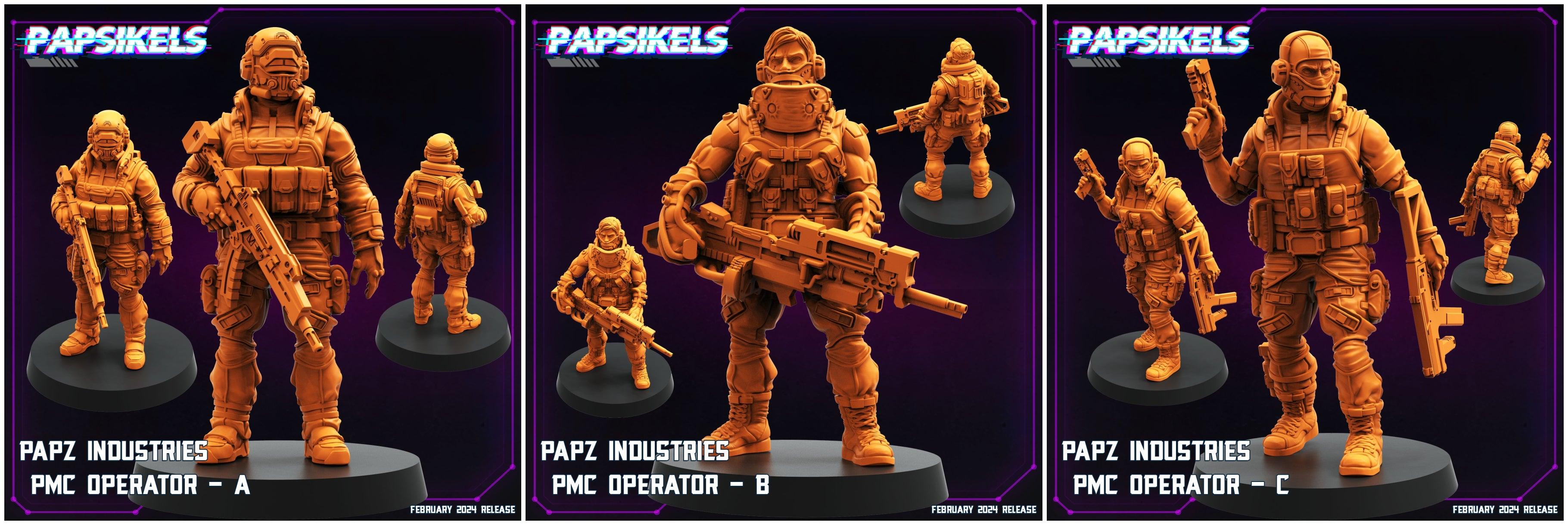 3D Printed Papsikels Papz Industries Pmc Operators Set 28mm 32mm