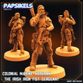 3D Printed Papsikels Sci-FI Colonial Marine Veteran The Irish Iron Sergeant - 28mm 32mm
