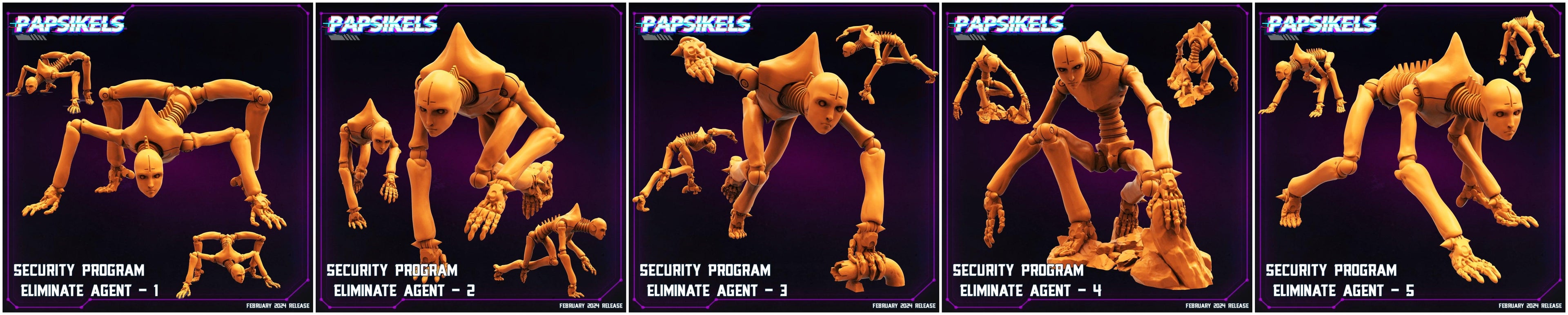 3D Printed Papsikels Security Program Eliminate Agents 28mm 32mm