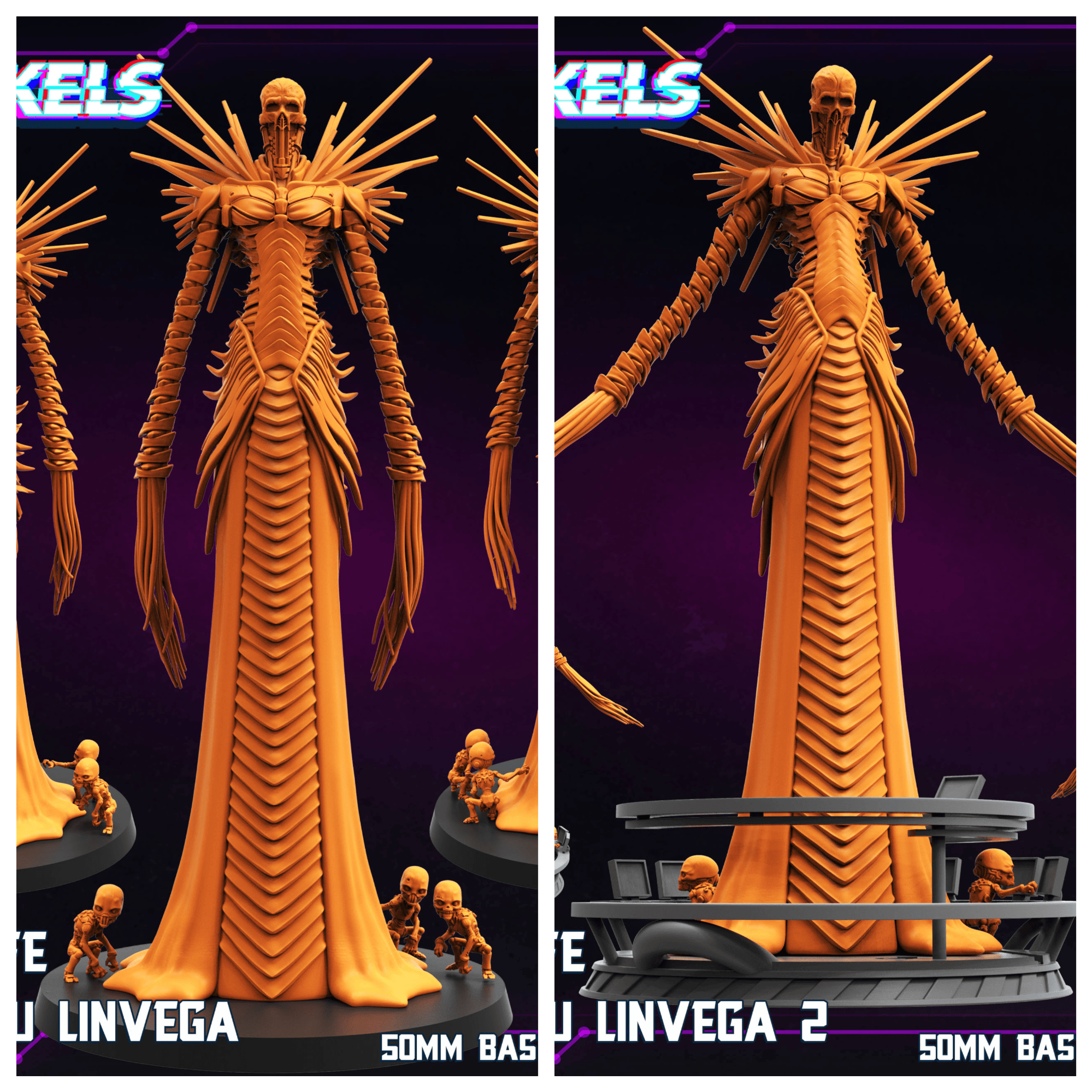 3D Printed Papsikels Silicon Life Davine Lu Linvega Set October 2024 Cyberpunk 28mm 32mm