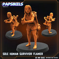 3D Printed Papsikels Sole Human Survivor Flamer Nov 2024 Scifi 28mm 32mm