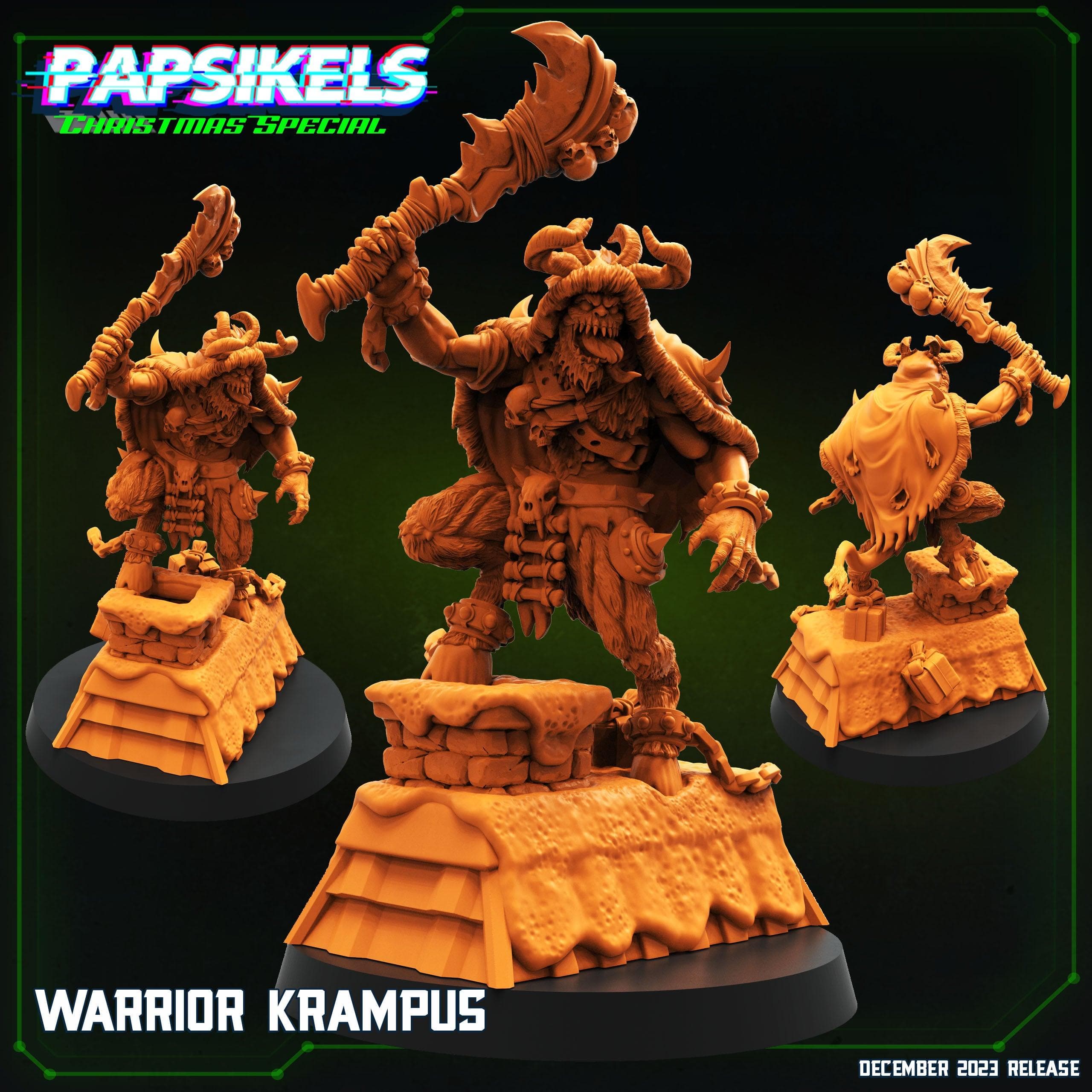 3D Printed Papsikels Warrior Krampus 28mm 32mm