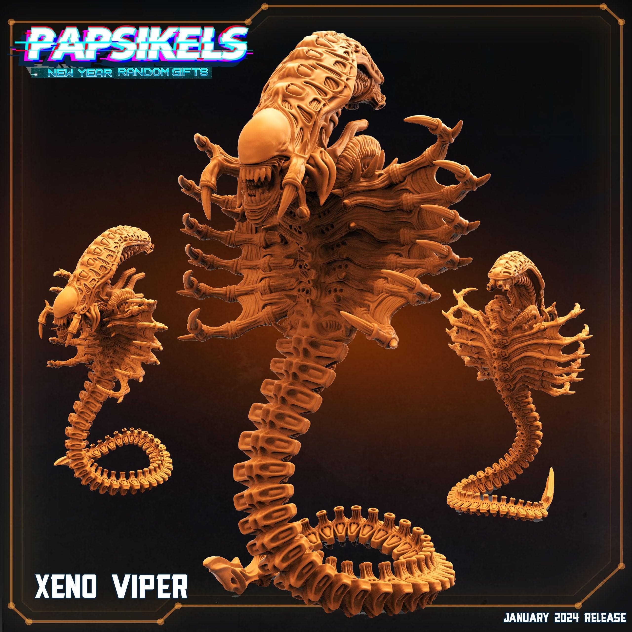 3D Printed Papsikels Xeno Viper 28mm 32mm