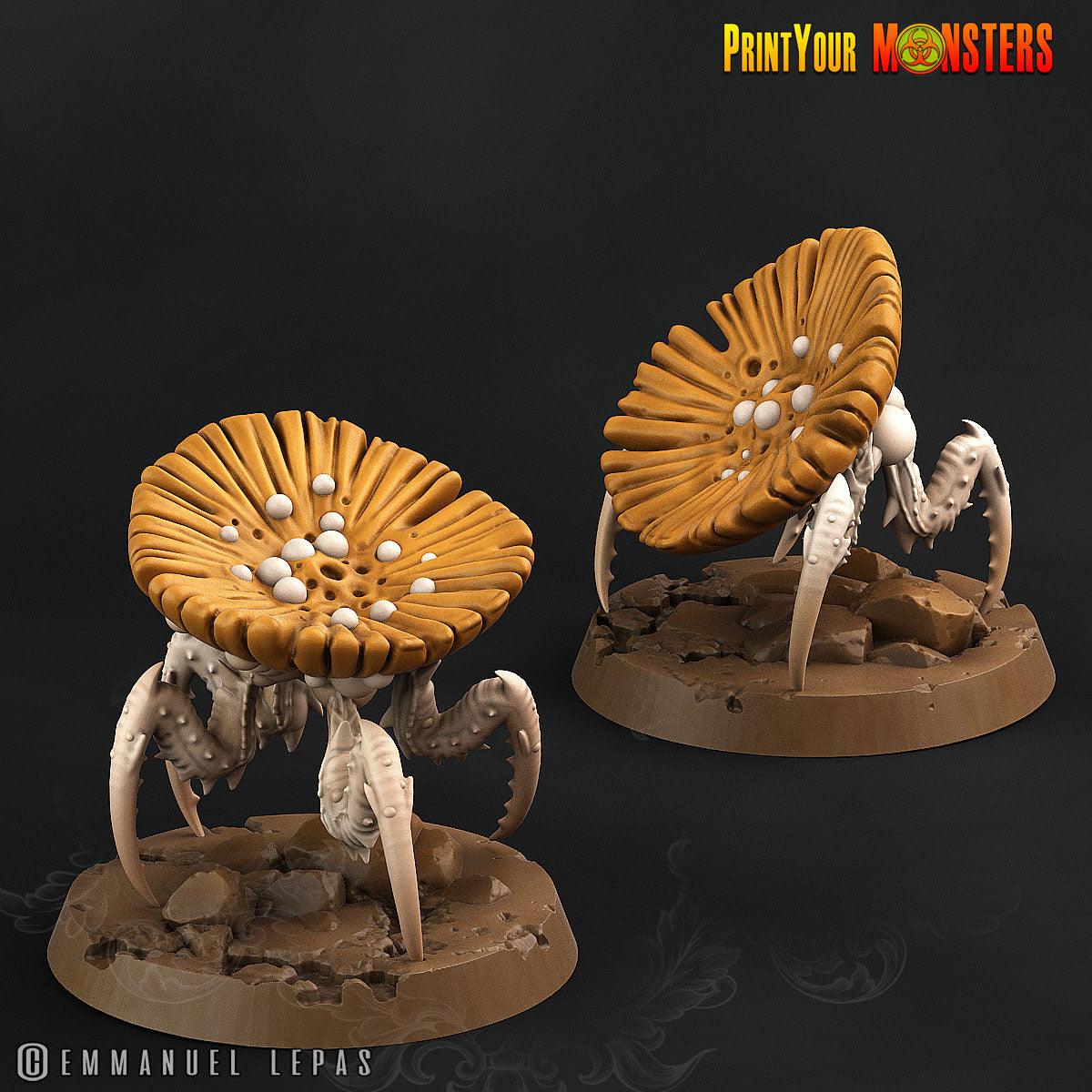 3D Printed Print Your Monster Small Spider Mushrooms The Lost Mushrooms 28mm - 32mm D&D Wargaming