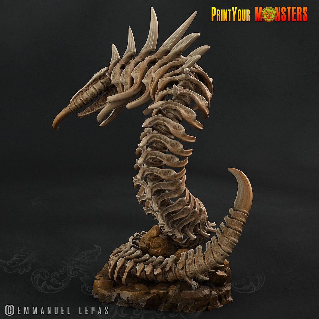 3D Printed Print Your Monster The Ancient Bones Pack - Giant Bones Serpent 28mm 32mm D&D