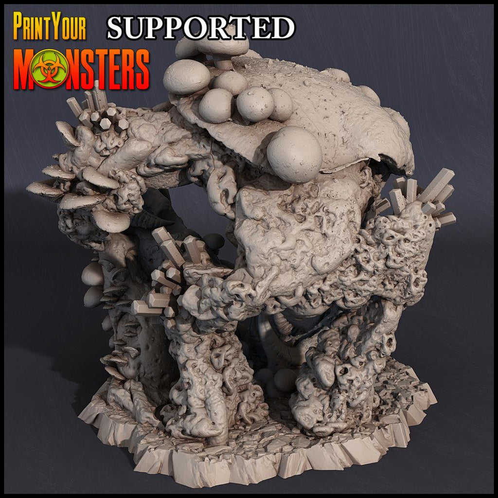 3D Printed Print Your Monsters Behemoth Grotto Fungi Nightmare Grotto Fungi 28mm - 32mm D&D Wargaming