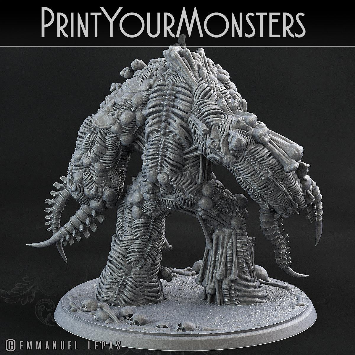 3D Printed Print Your Monsters Bones Golems - Total Golems 28mm - 32mm D&D Wargaming