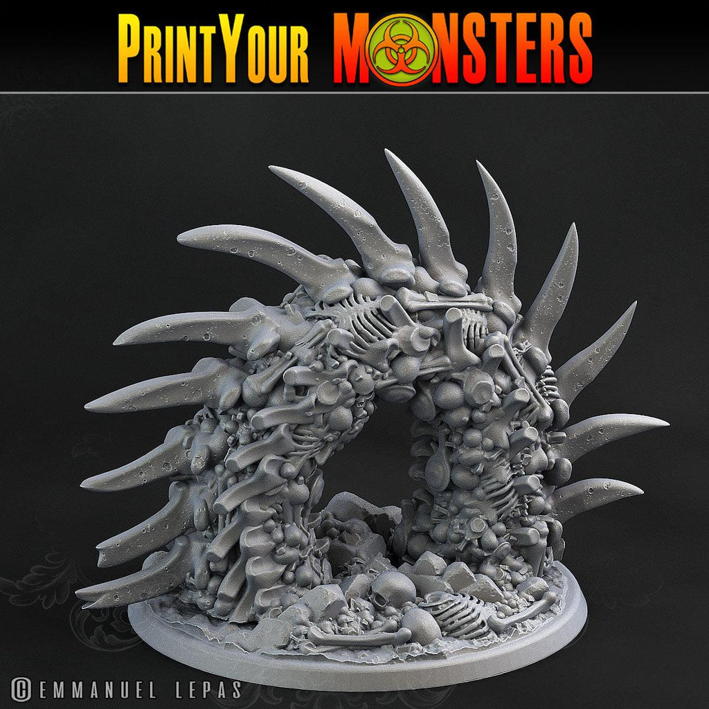 3D Printed Print Your Monsters Bones Worms Land of Bones Set 28mm - 32mm D&D Wargaming