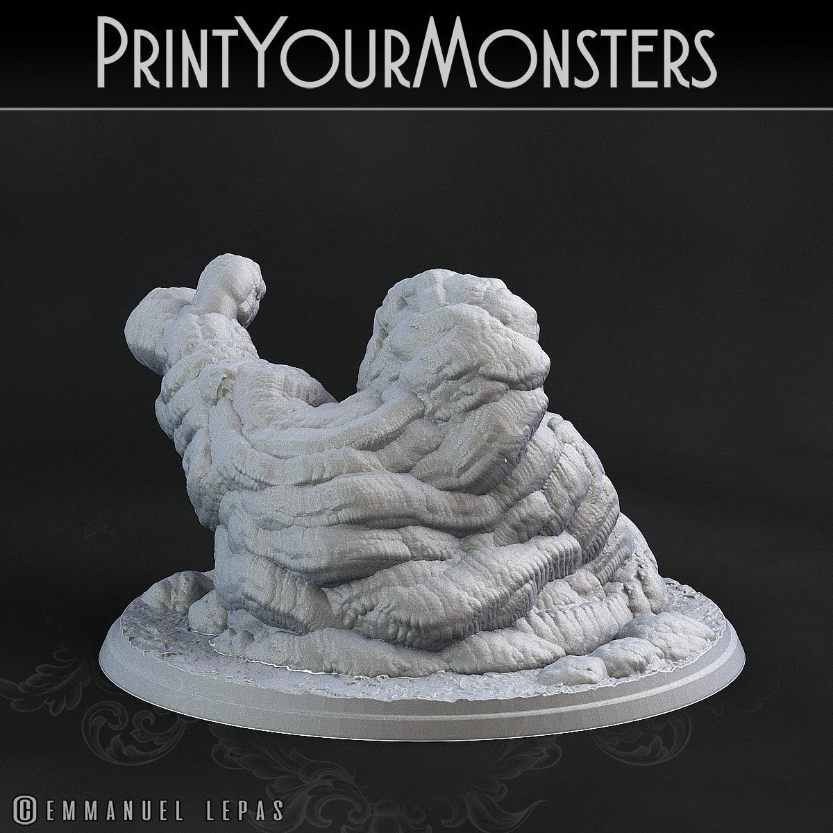 3D Printed Print Your Monsters Clay Golems - Total Golems 28mm - 32mm D&D Wargaming