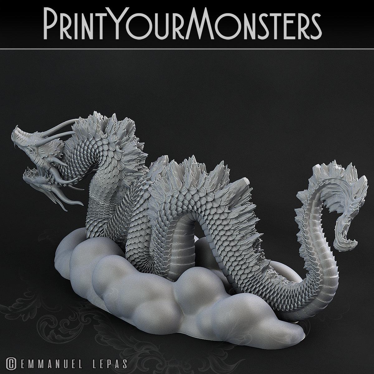 3D Printed Print Your Monsters Cloud Tatsu Total Serpents 28mm - 32mm D&D Wargaming