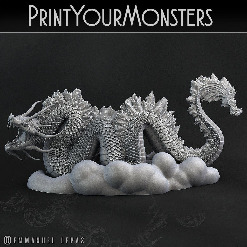 3D Printed Print Your Monsters Cloud Tatsu Total Serpents 28mm - 32mm D&D Wargaming