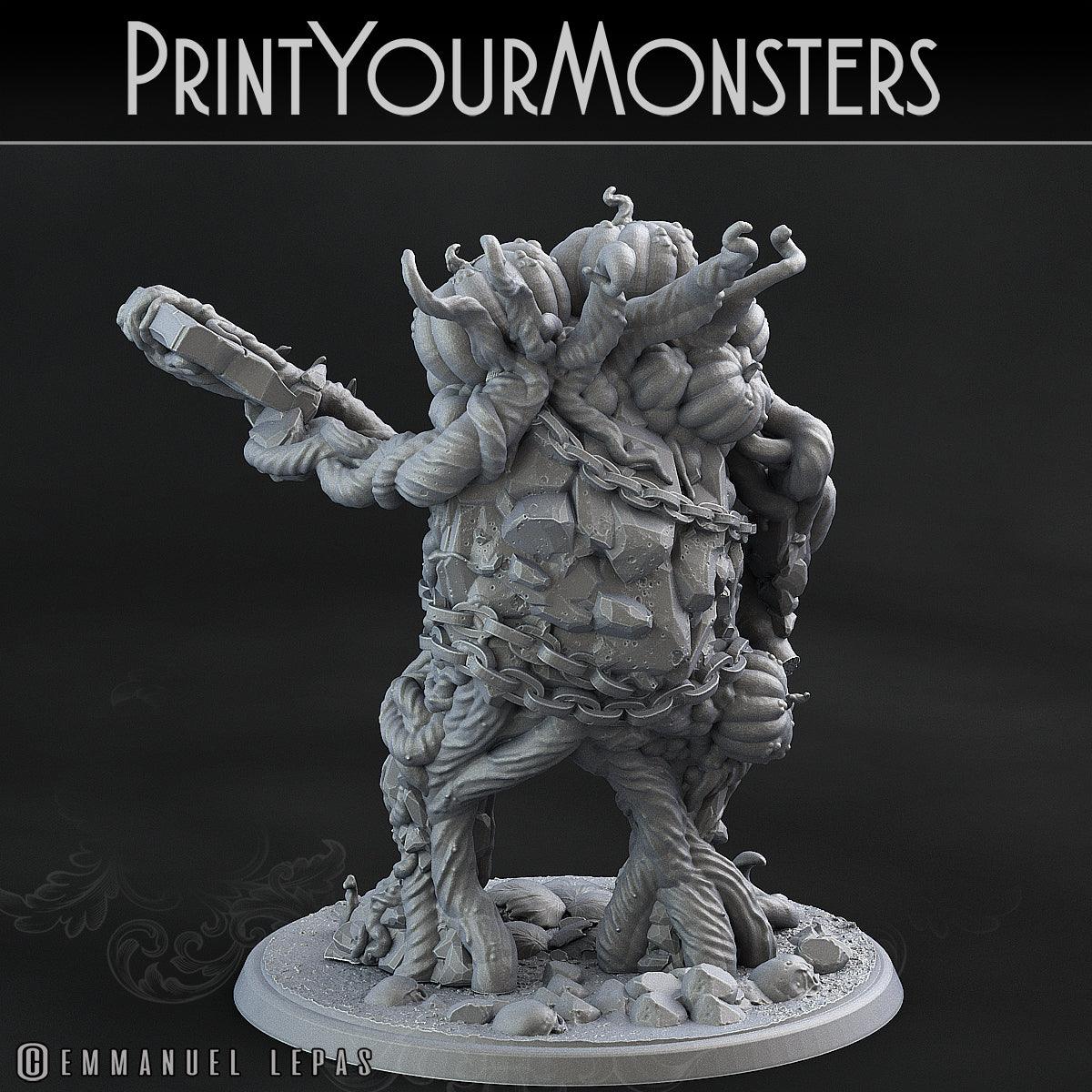 3D Printed Print Your Monsters Dangerous Conjoined Twins Pumpkin Attack Pack II 28mm - 32mm D&D Wargaming