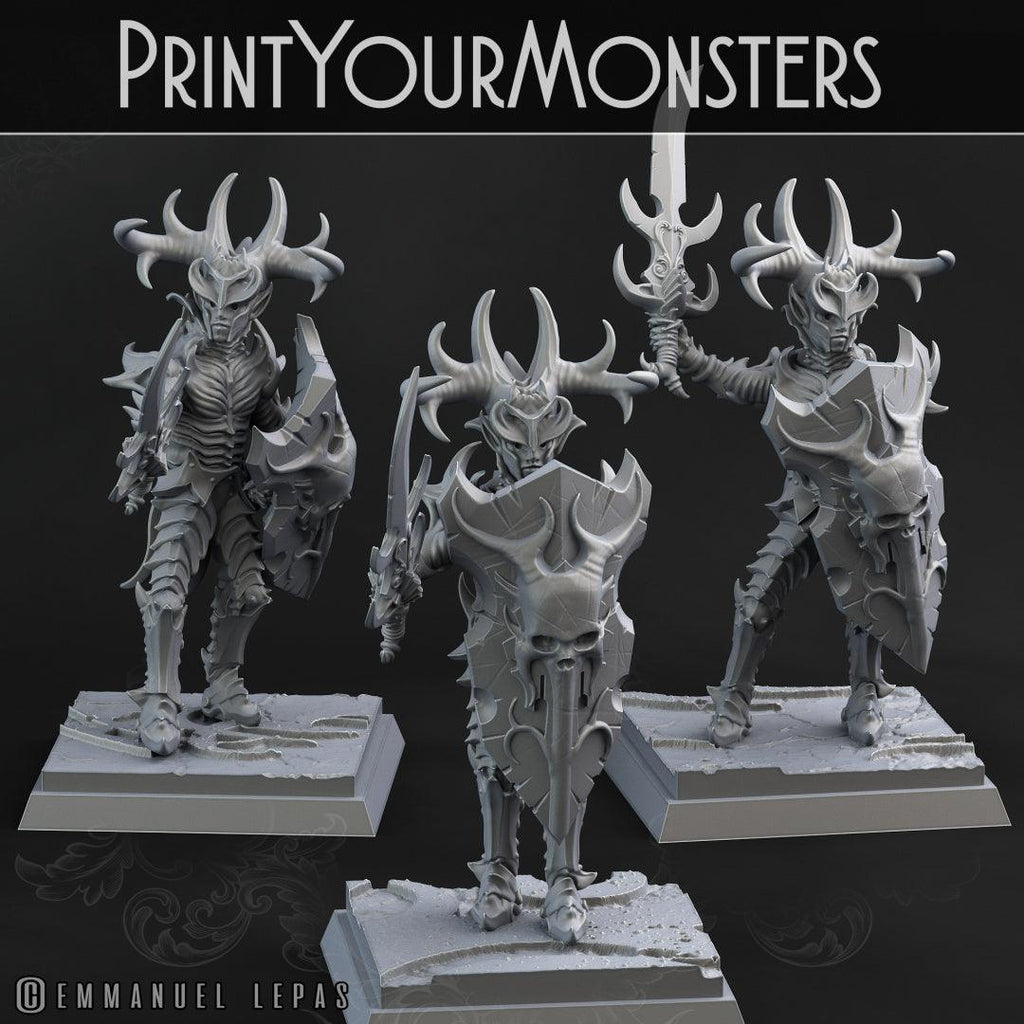 3D Printed Print Your Monsters Dark Elves Full Army Set 28mm - 32mm D&D Wargaming