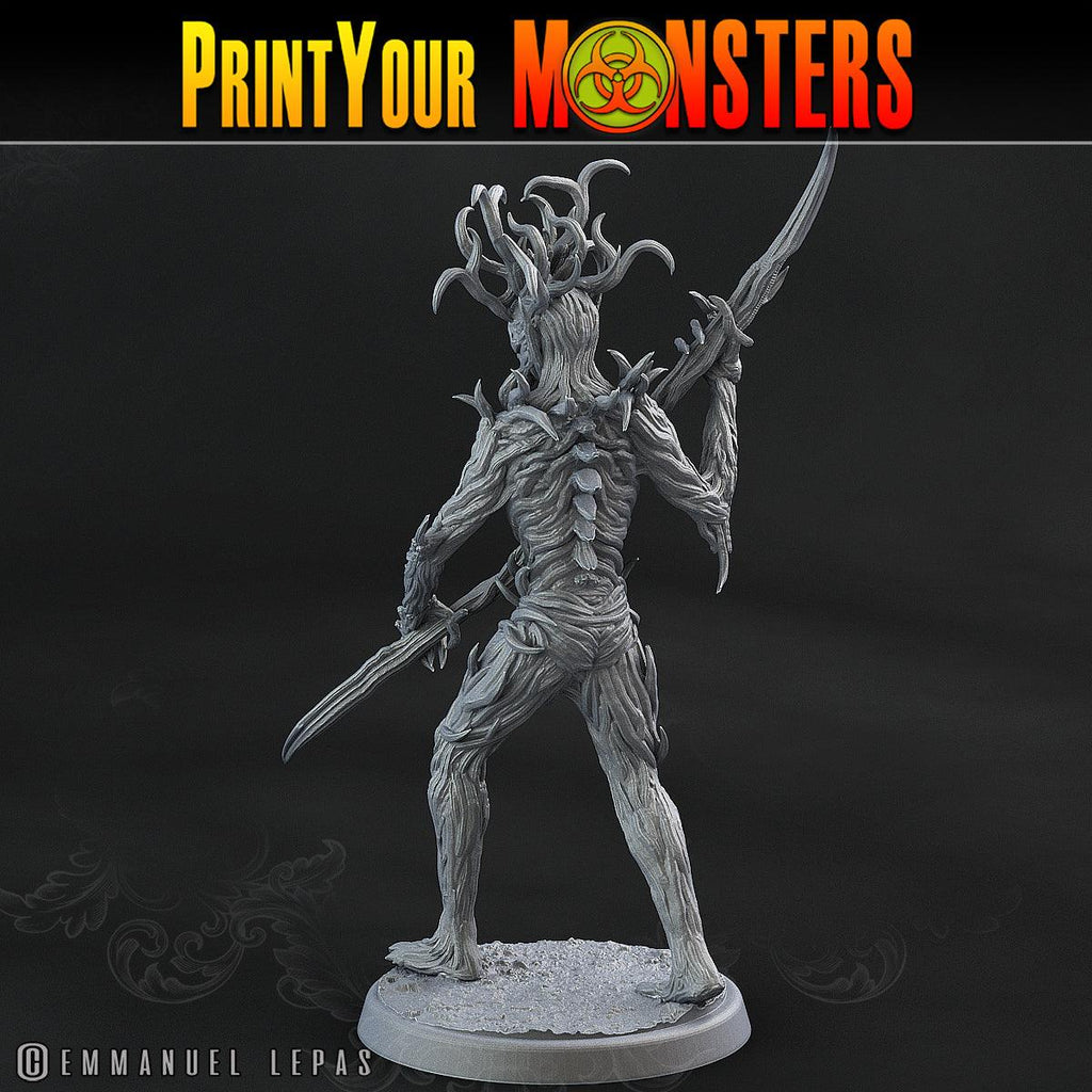 3D Printed Print Your Monsters Dark Tree Men The Shadowcreep Wood Set 28mm - 32mm D&D Wargaming