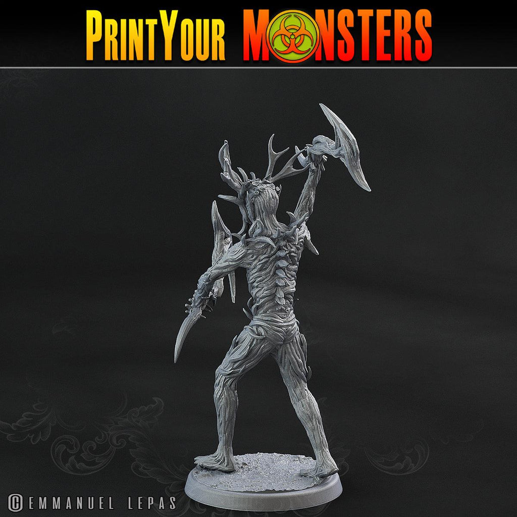 3D Printed Print Your Monsters Dark Tree Men The Shadowcreep Wood Set 28mm - 32mm D&D Wargaming