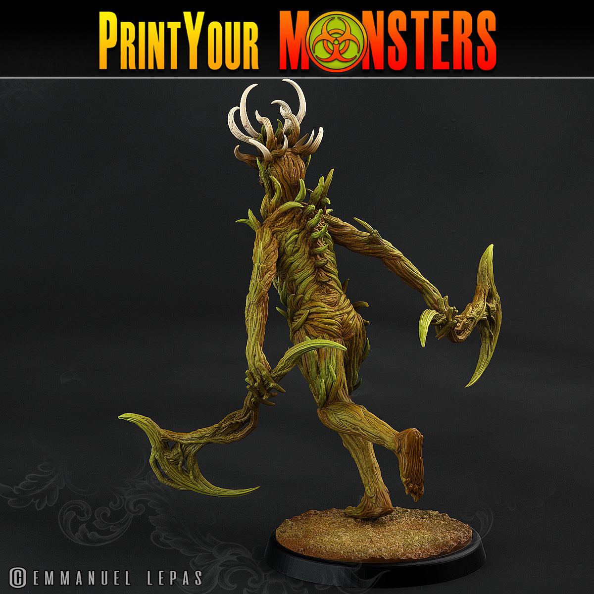 3D Printed Print Your Monsters Dark Tree Men The Shadowcreep Wood Set 28mm - 32mm D&D Wargaming