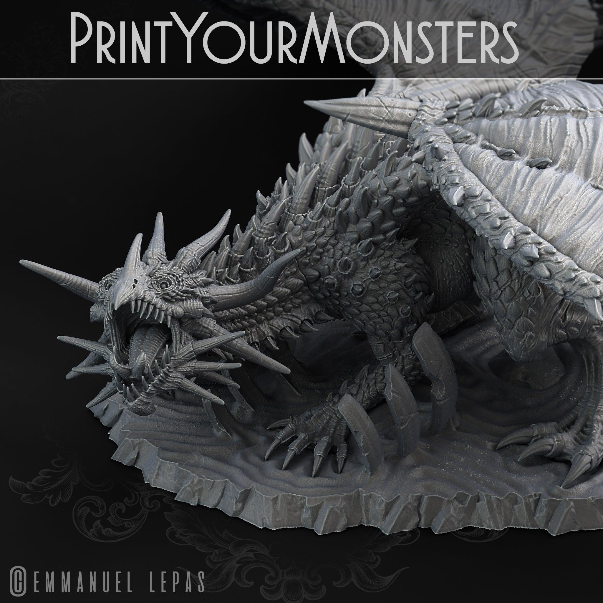 3D Printed Print Your Monsters Desert Dragon Desert Orcs Set 28mm - 32mm D&D Wargaming