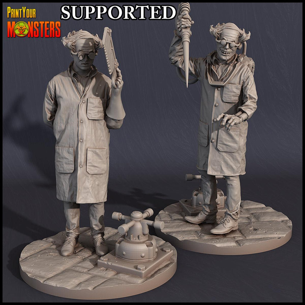 3D Printed Print Your Monsters Dr. Richler Horrifying Laboratory Pack 28mm - 32mm D&D Wargaming
