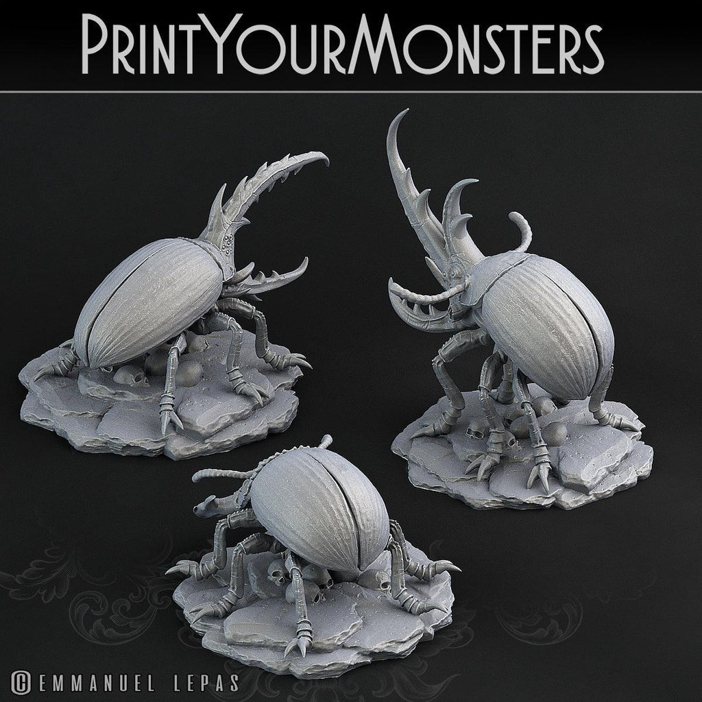 3D Printed Print Your Monsters Giant Beetles Total Insects 28mm - 32mm D&D Wargaming