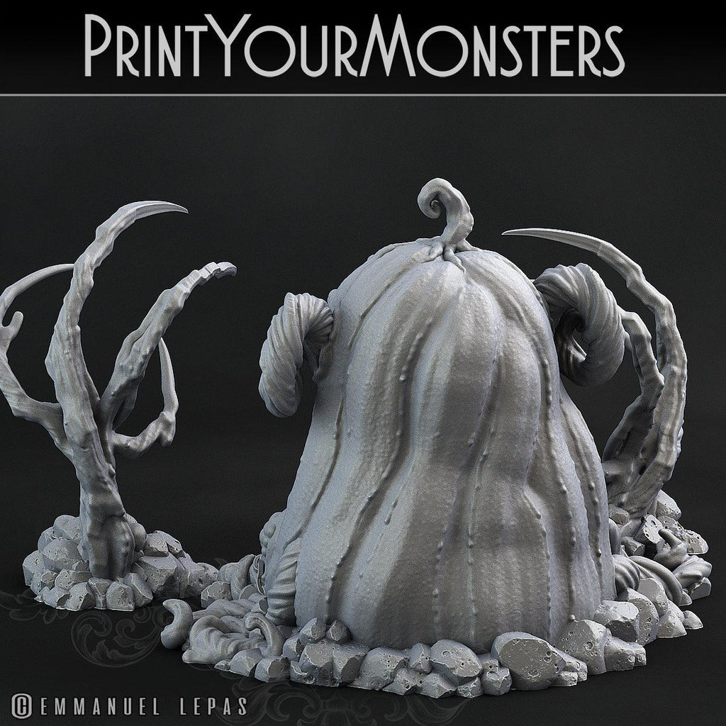 3D Printed Print Your Monsters Giant Pumpkin Ogre Attack Pack II 28mm - 32mm D&D Wargaming