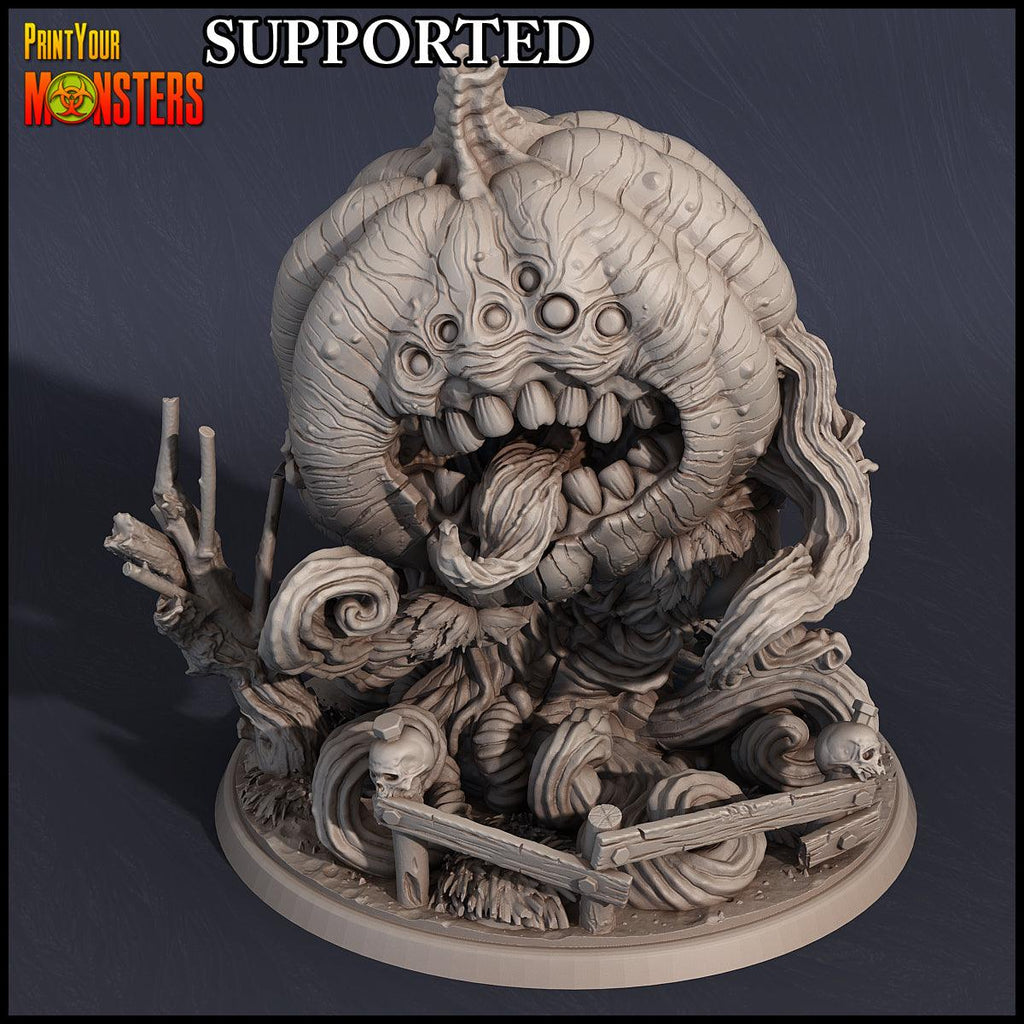 3D Printed Print Your Monsters Giant Pumpkin Pumpkins Attack Pack 28mm - 32mm D&D Wargaming
