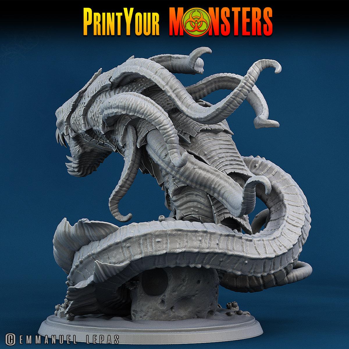 3D Printed Print Your Monsters Giant Searaleth The Searakin Domination Set 28mm - 32mm D&D Wargaming
