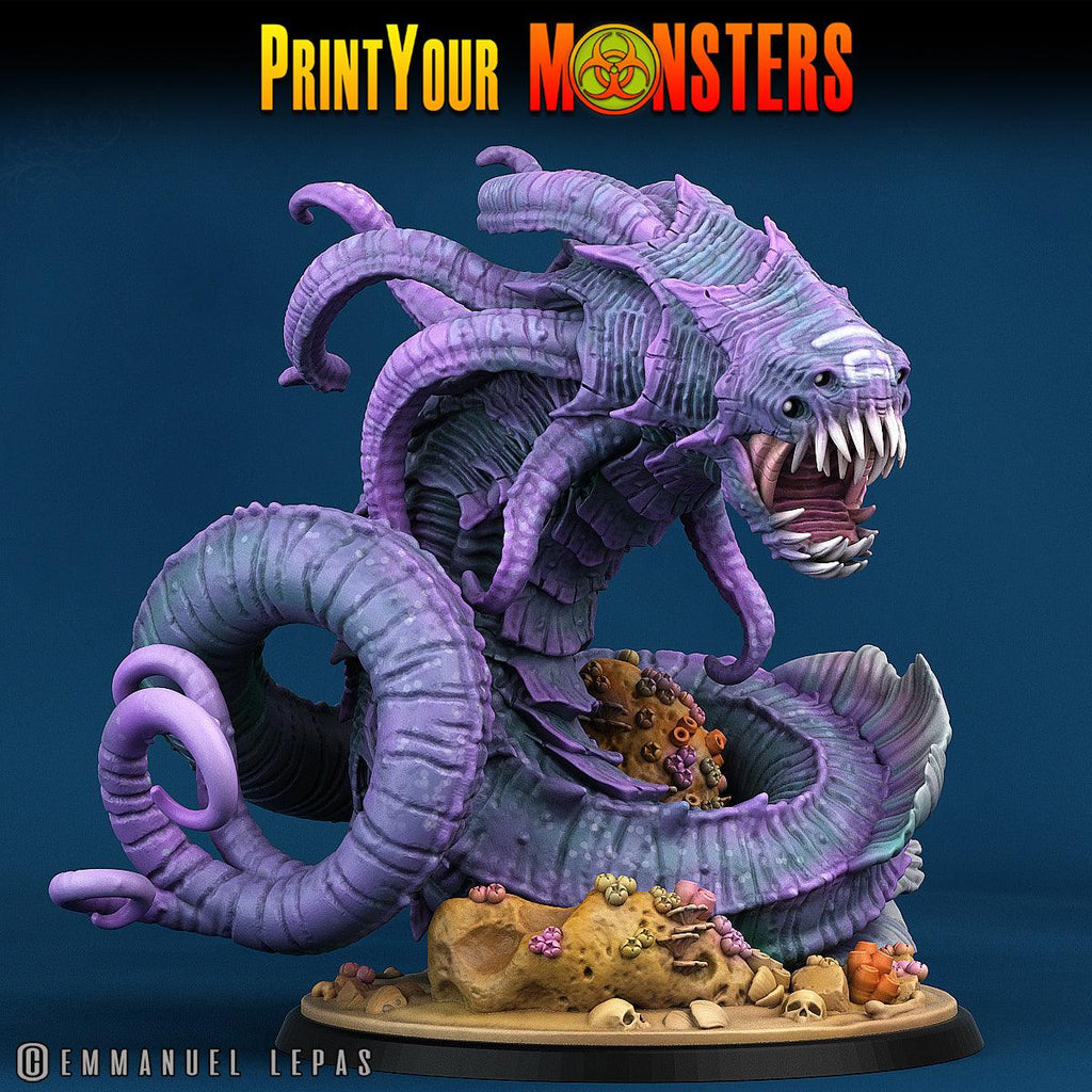 3D Printed Print Your Monsters Giant Searaleth The Searakin Domination Set 28mm - 32mm D&D Wargaming