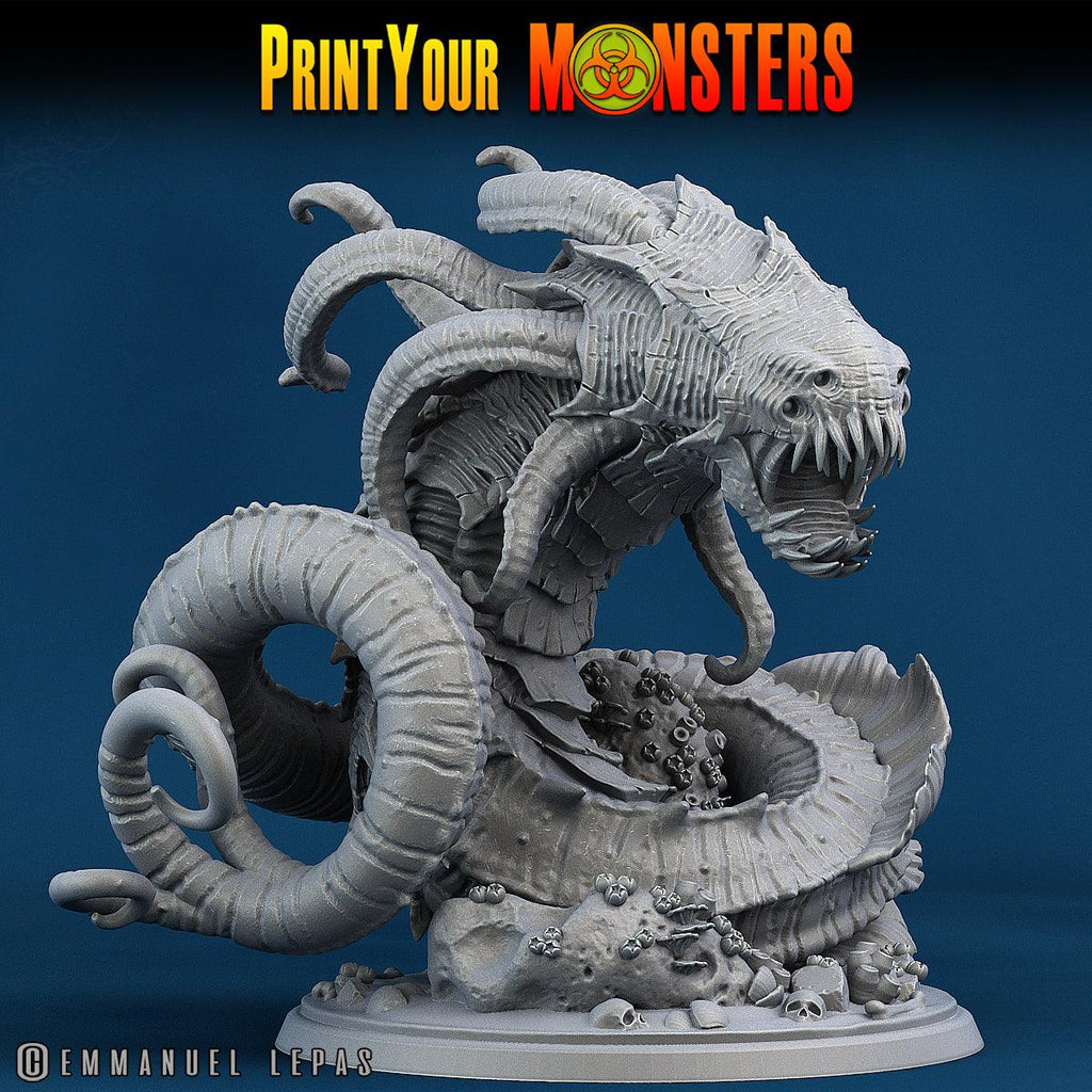 3D Printed Print Your Monsters Giant Searaleth The Searakin Domination Set 28mm - 32mm D&D Wargaming