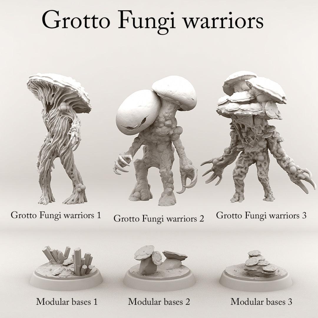 3D Printed Print Your Monsters Grotto Fungi Warriors Nightmare Grotto Fungi 28mm - 32mm D&D Wargaming