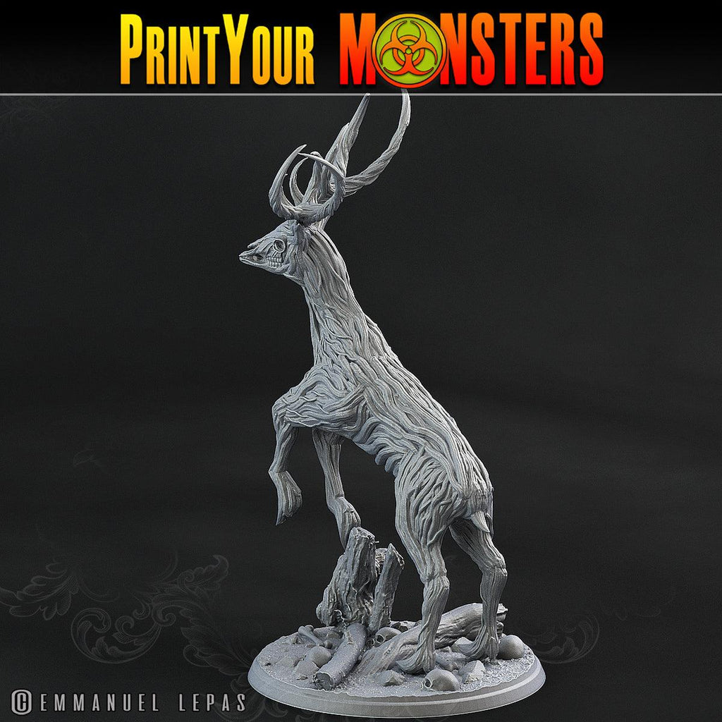 3D Printed Print Your Monsters Horrific Deer The Shadowcreep Wood Set 28mm - 32mm D&D Wargaming