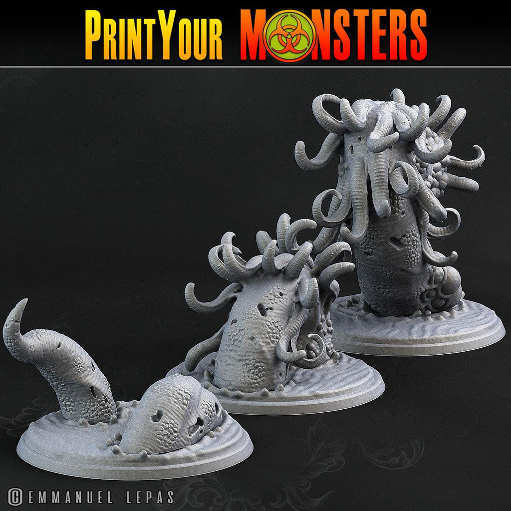 3D Printed Print Your Monsters Horrific Plague Worm Plague Army Of Spooky Swamp Set 28mm - 32mm D&D Wargaming
