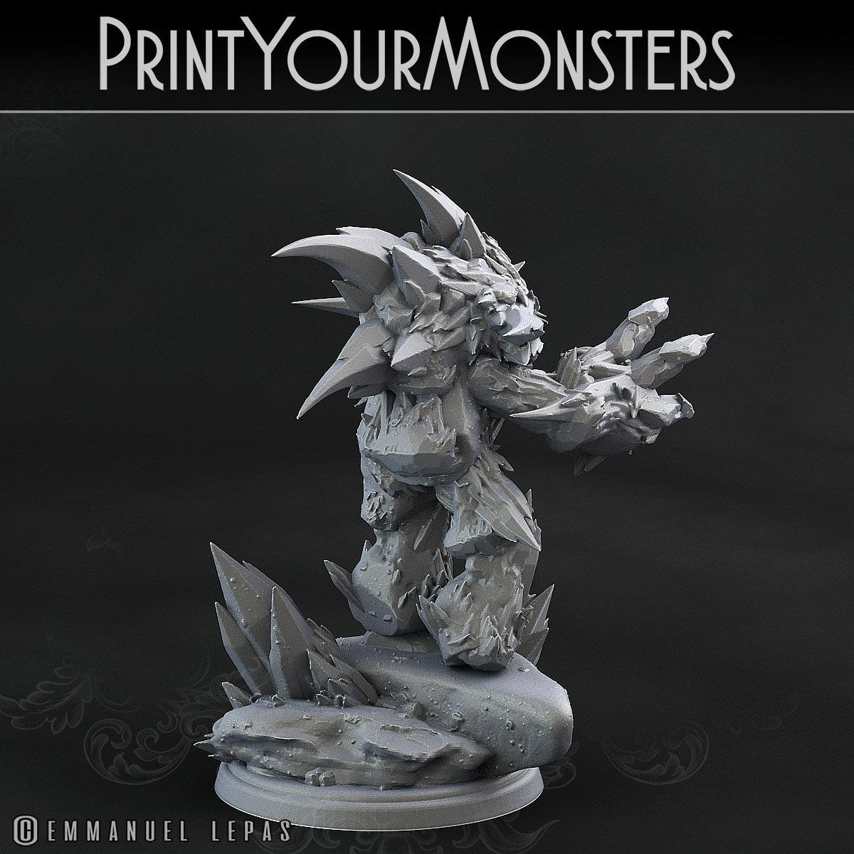3D Printed Print Your Monsters Iceheart Lamproid The Wrath of Gloomrime Monsters Part II Set 28mm - 32mm D&D Wargaming