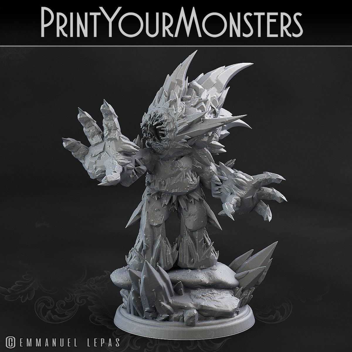 3D Printed Print Your Monsters Iceheart Lamproid The Wrath of Gloomrime Monsters Part II Set 28mm - 32mm D&D Wargaming