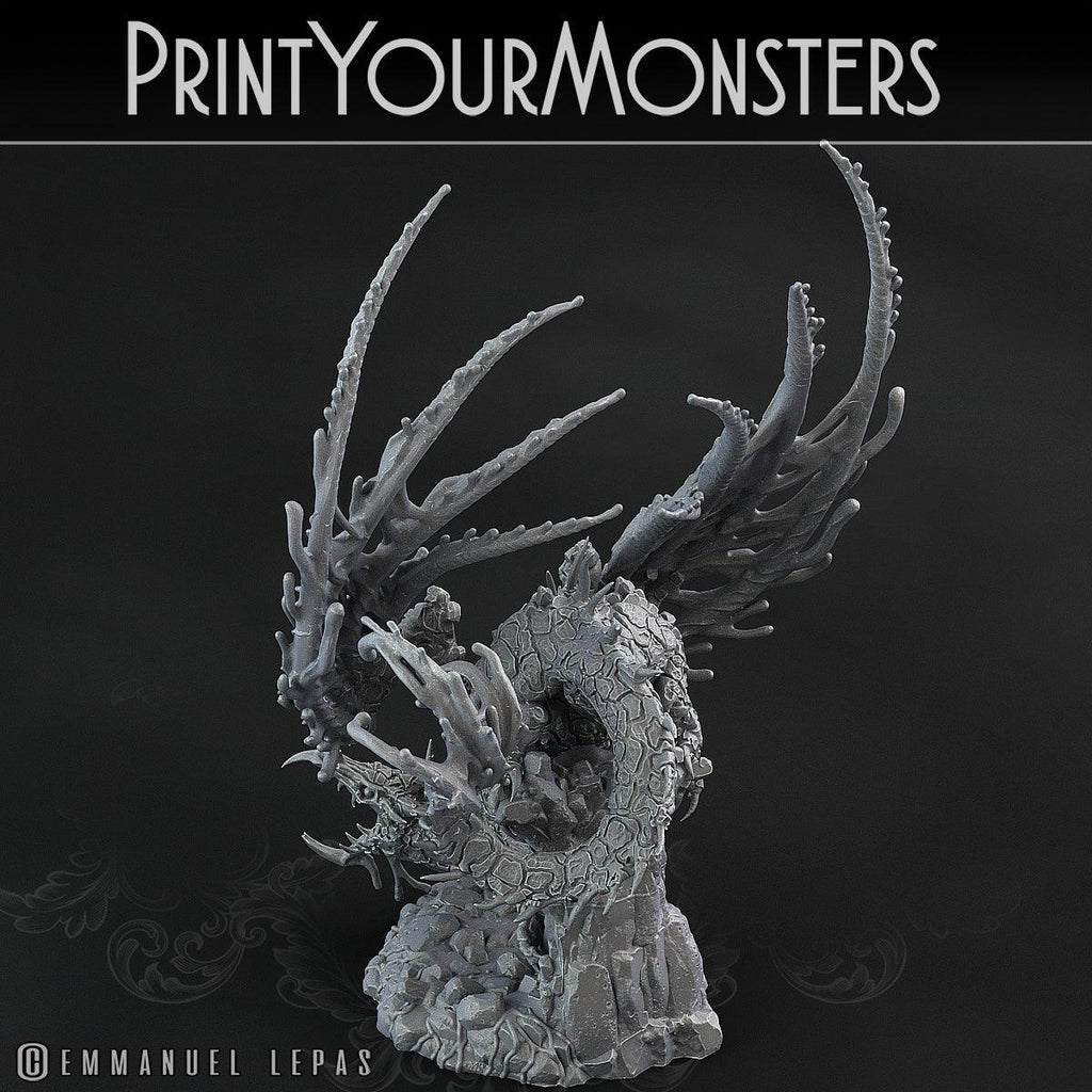 3D Printed Print Your Monsters Infernal Magma Dragon 28mm - 32mm D&D Wargaming