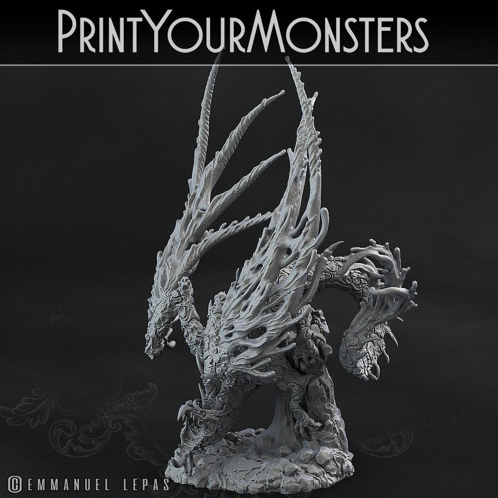 3D Printed Print Your Monsters Infernal Magma Dragon 28mm - 32mm D&D Wargaming