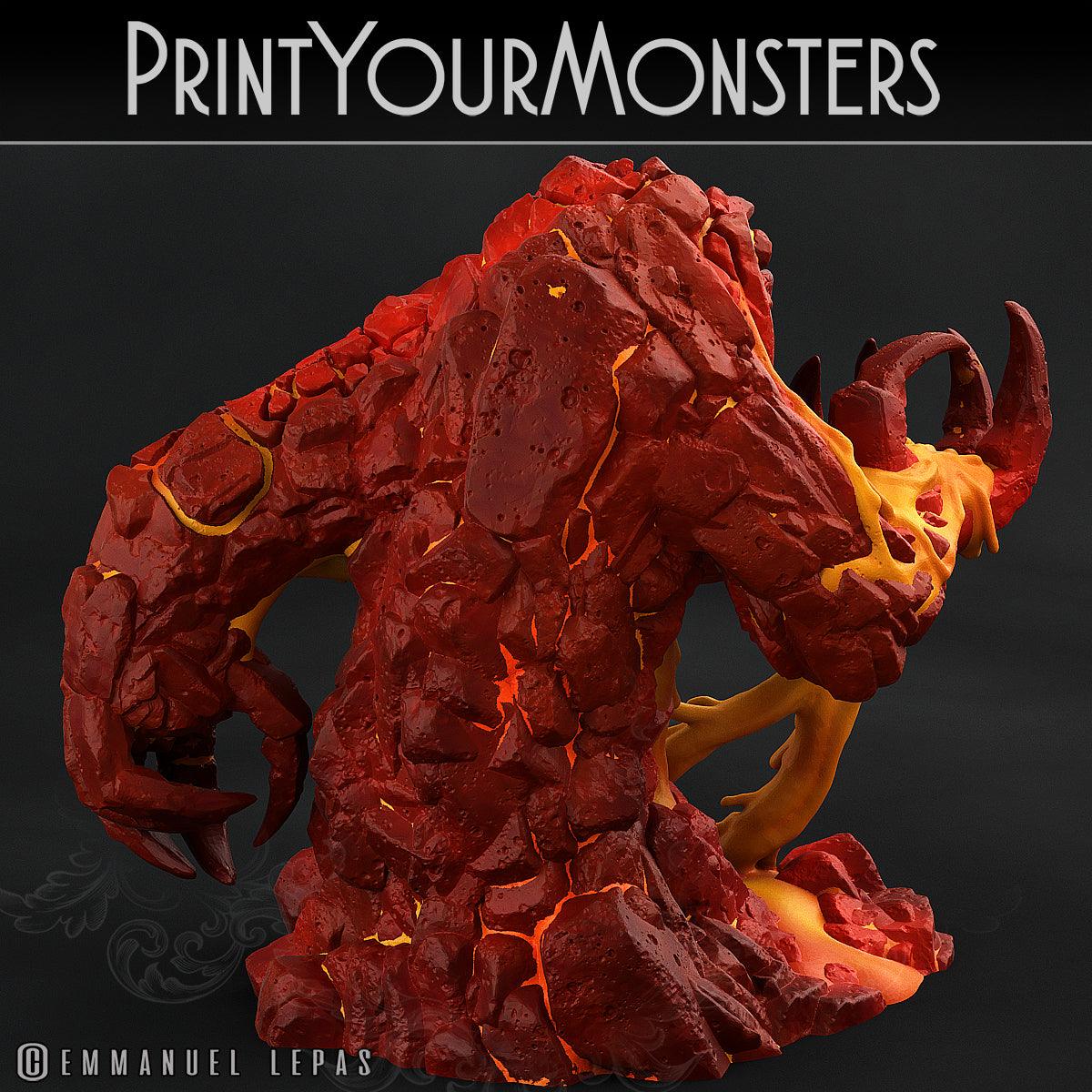 3D Printed Print Your Monsters Infernal Magma Elementals 28mm - 32mm D&D Wargaming