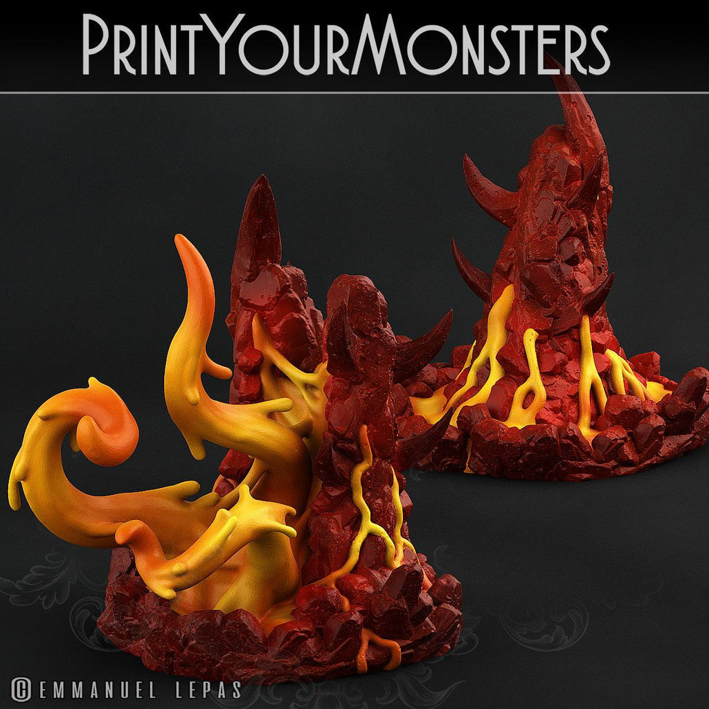 3D Printed Print Your Monsters Infernal Magma Roper 28mm - 32mm D&D Wargaming