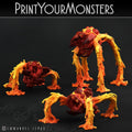 3D Printed Print Your Monsters Infernal Magma Spiders 28mm - 32mm D&D Wargaming