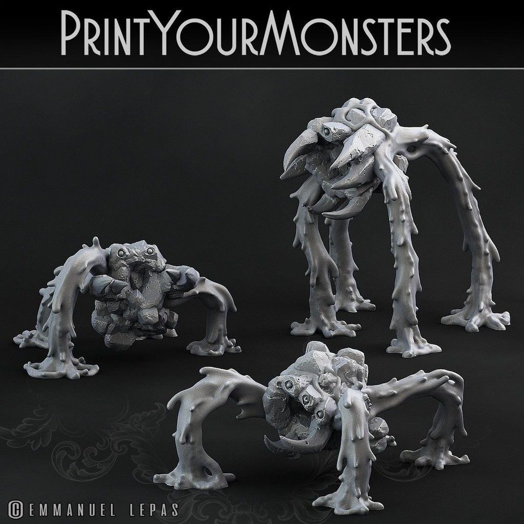3D Printed Print Your Monsters Infernal Magma Spiders 28mm - 32mm D&D Wargaming