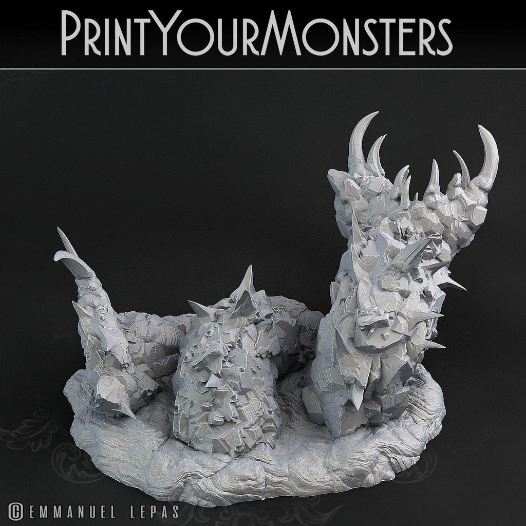 3D Printed Print Your Monsters Lava Worm Total Worms 2 Set 28mm - 32mm D&D Wargaming