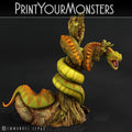 3D Printed Print Your Monsters Legendary Rattlesnake Total Serpents 28mm - 32mm D&D Wargaming