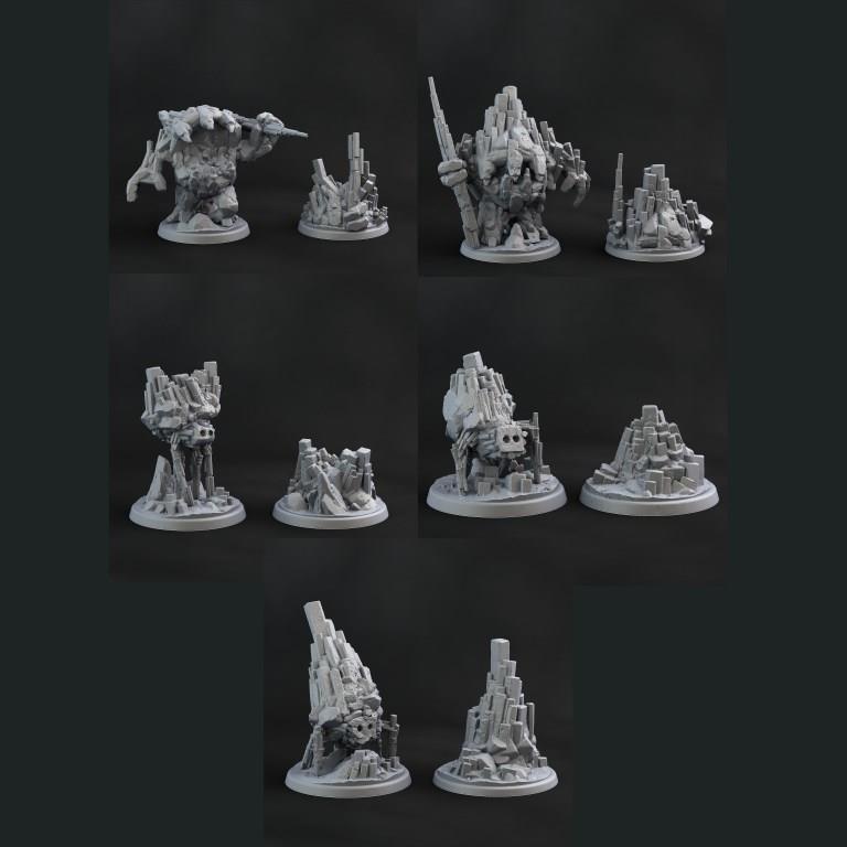 3D Printed Print Your Monsters Little Golem Set 28mm - 32mm D&D Wargaming