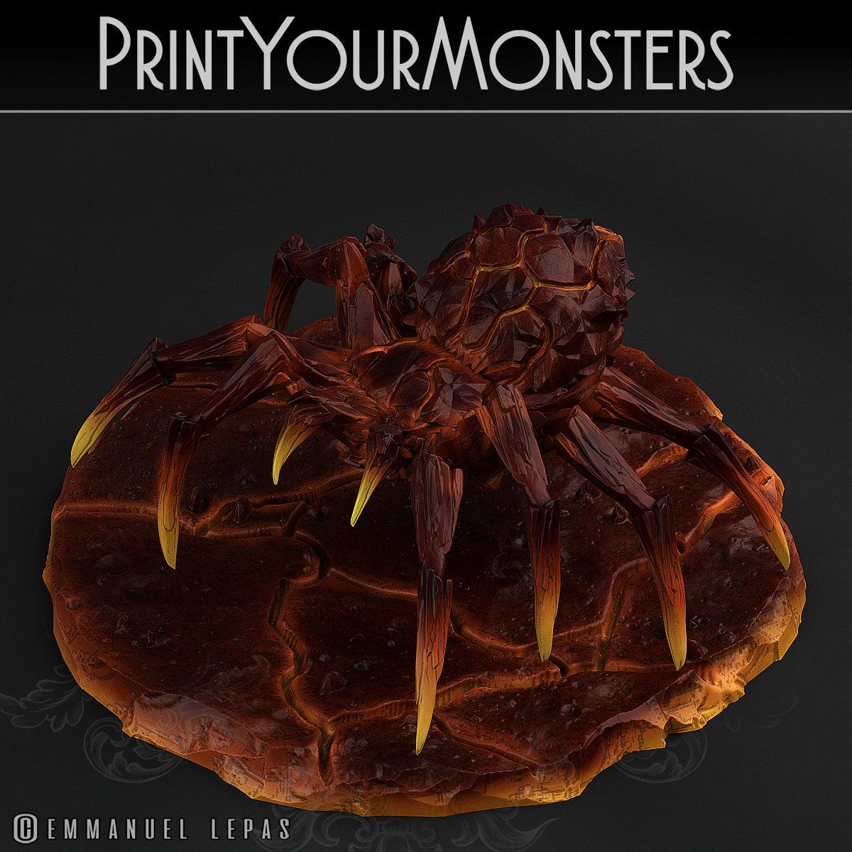 3D Printed Print Your Monsters Magmaranea Spider 28mm - 32mm D&D Wargaming
