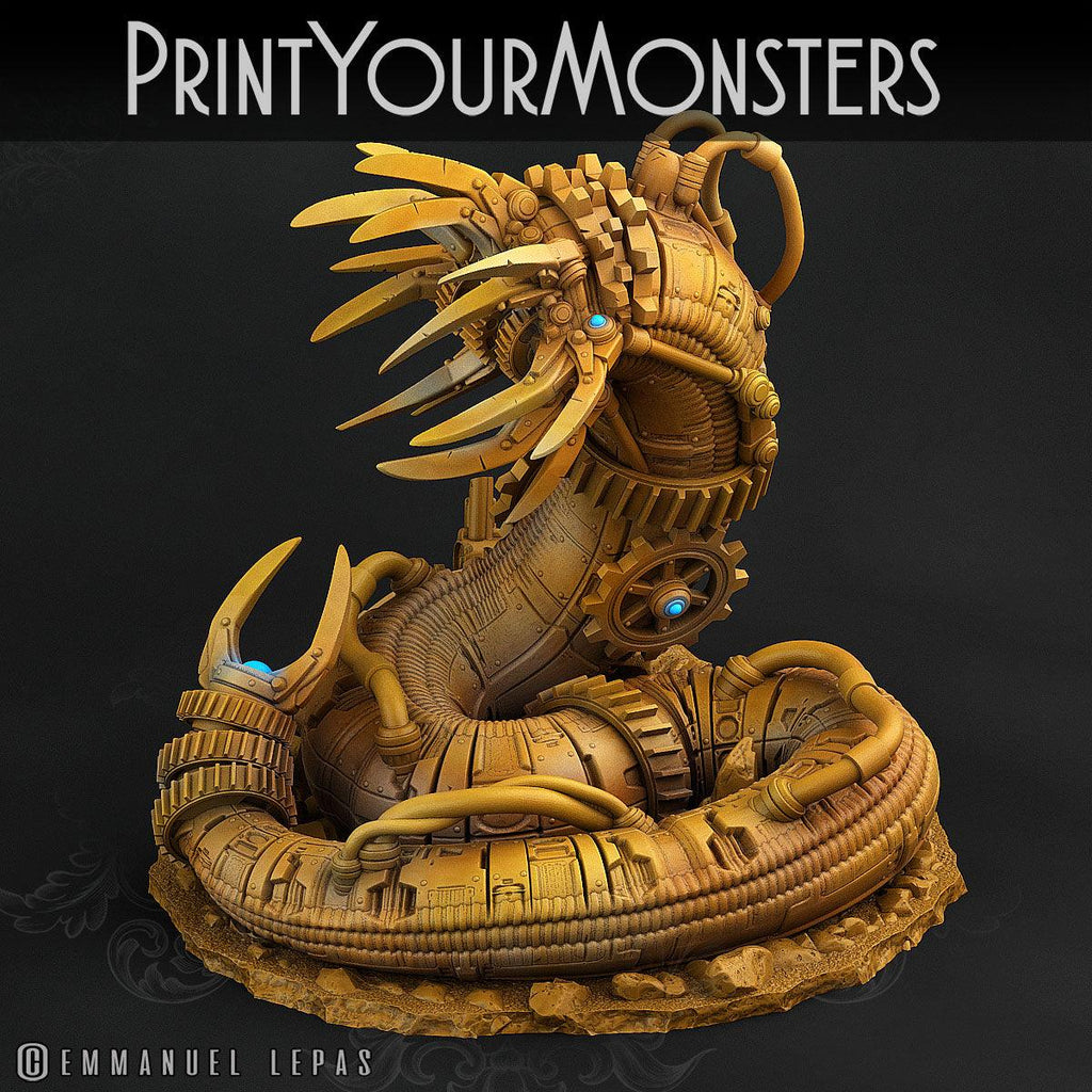3D Printed Print Your Monsters Mechanic Worm Total Worms 2 Set 28mm - 32mm D&D Wargaming