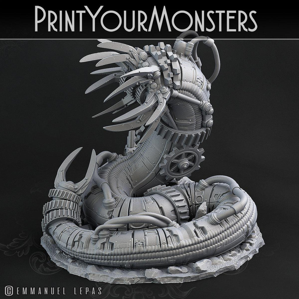 3D Printed Print Your Monsters Mechanic Worm Total Worms 2 Set 28mm - 32mm D&D Wargaming