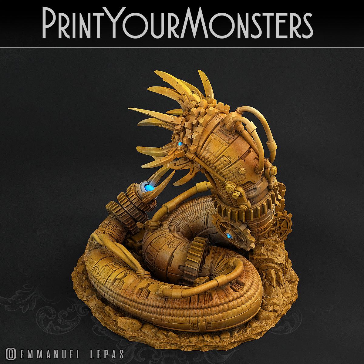 3D Printed Print Your Monsters Mechanic Worm Total Worms 2 Set 28mm - 32mm D&D Wargaming