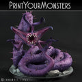 3D Printed Print Your Monsters Necrothelid Worms Subterranean Terrors 28mm - 32mm D&D Wargaming