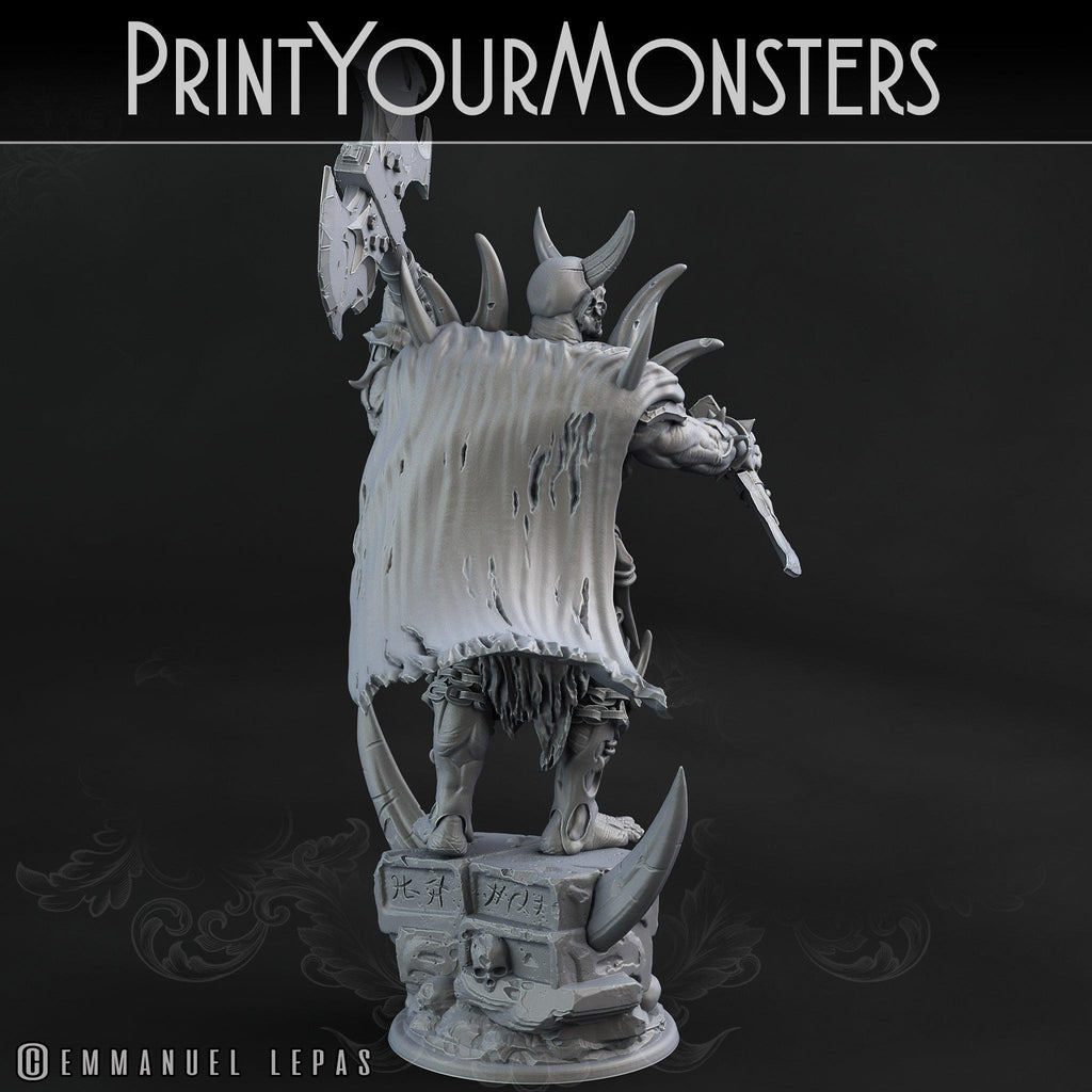3D Printed Print Your Monsters Orc Champion Desert Orcs Set 28mm - 32mm D&D Wargaming